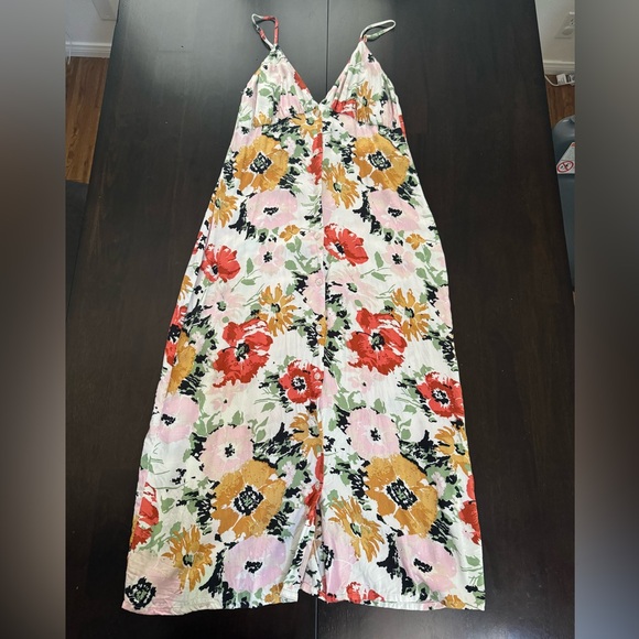 Volcom Surfbird Juniors Button Front Midi Dress - Picture 5 of 9